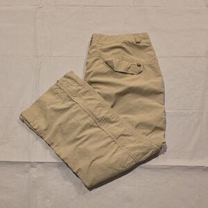Eddie Bauer Women's‎ Khaki Nylon Convertible Hiking Outdoor Pants 12P